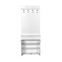 Hanah Home Soporte de Pasillo Blanco con Cajón y Estantes